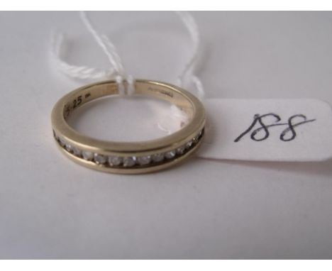 9ct diamond half eternity ring 0.25pt size N