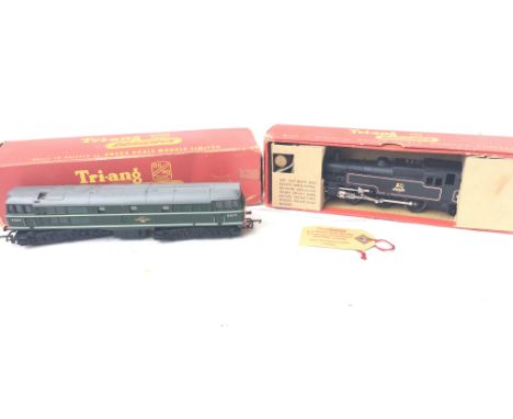 2 X Boxed Tri-Ang Raiways locomotives. AIA-AIA Diesel #R.357 and 2-6-2 Tank. Both boxed.
