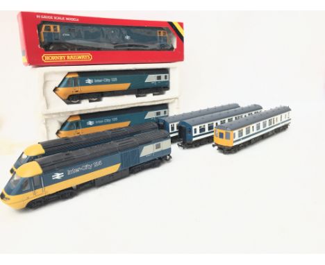 A Collection of Hornby and Lima 00 Gauge Trains including intercity 125. A Hornby DMU 3 Car Train and a inter City Mark 2 Coa
