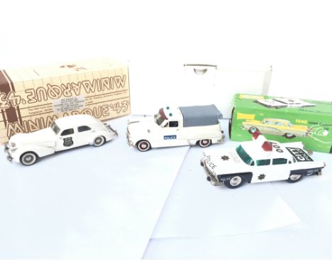 A R and J Miniatures 1949 Pontiac Truck. A Mini Marque 810 Sedan and a Micro Racer Ford Custom 300.