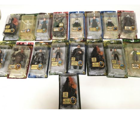 2 Boxes containing a Collection of Lord of the Rings Carded Figures.(2)