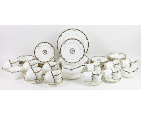 Wedgwood Osborne bone china part dinner, tea and coffee service, R4699, comprising 10 dinner plates 28cm, 10 side plates 18cm