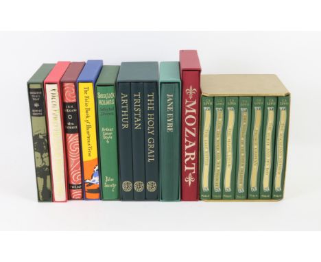 Set of Folio Society books, to include: Charlotte Bronte, 'Jane Eyre', Edward Holmes, 'The Life of Mozart', complete set of C