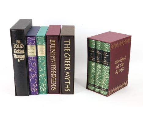 Set of Folio Society books, to include: J. R. R. Tolkien, 'Lord of the Rings' trilogy, Robert Graves, 'The Greek Myths', 'I, 