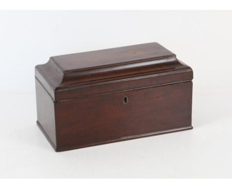 19th century brass bound coromandel box, the hinged top enlosing a marbled paper interior, H11 W25.5 D17.5 cm, and a George I
