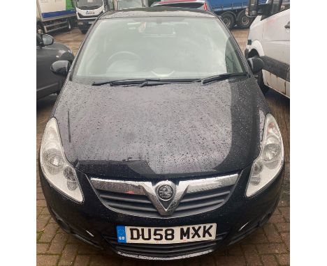 2008 Vauxhall Corsa Breeze in black. 1.2 Petrol 51,490 miles. Reg DU58 MXK. MoT to 23 June 2022. V5 present. 