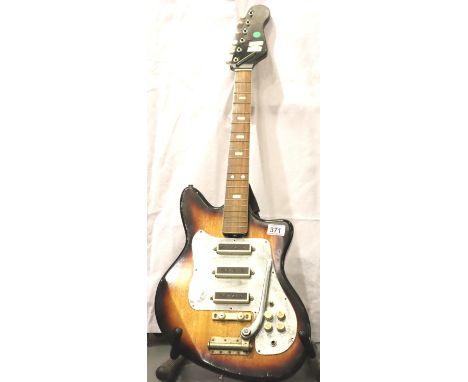 Saturn 1970s triple pick up electric guitar. Not available for in-house P&amp;P, contact Paul O'Hea at Mailboxes on 01925 659