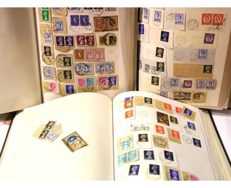 Three albums of stamps, mostly 1960s Great Britain postmark interest. P&amp;P Group 2 (£18+VAT for the first lot and £3+VAT f