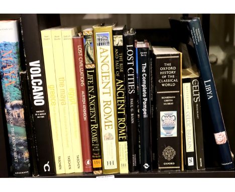 One shelf of books on Ancient civilisations. their history, architecture and beliefs. Not available for in-house P&amp;P, con