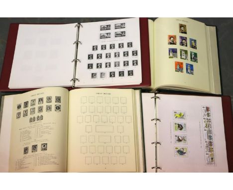 Four stamp albums of GB stamps, mint and used. P&amp;P Group 2 (£18+VAT for the first lot and £3+VAT for subsequent lots) 