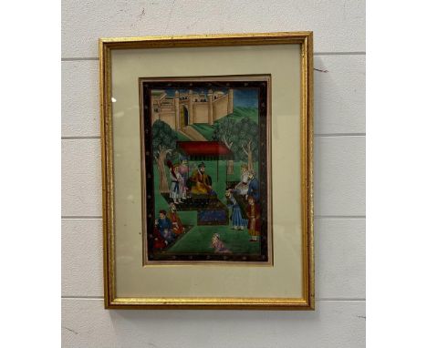 A print of Indian Royal garden scene 20cm x 28cm 