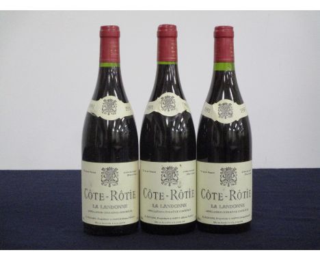 3 bts Côte-Rôtie La Landonne 1991 R Rostaing  hf/i.n, sl cdl