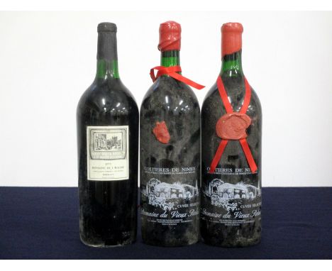 1 magnum Dom de L'Eglise 1973 ts BB&amp;R label, sl bs 2 magnums Dom du Vieux Relais Cuvée Selection NV Costières de Nimes i.