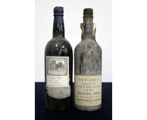1 bt Croft 1960 Vintage Port BB&amp;R Label, base of neck, bs 1 bt Taylors Quinta da Vargellas 1961 Vintage Port, ullaged (bl