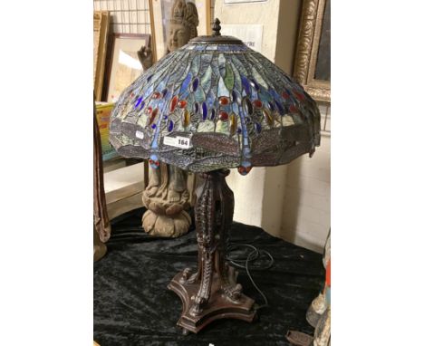 LARGE TIFFANY STYLE FLOOR LAMP - 92 CMS (H) APPROX