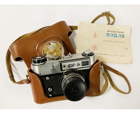 RUSSIAN CAMERA WITH CASE &amp; MANUAL
