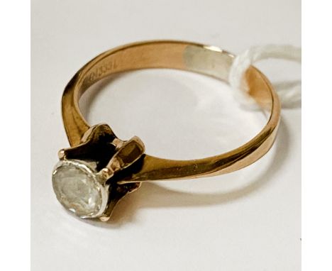 GOLD OLD CUT DIAMOND RING - SIZE O