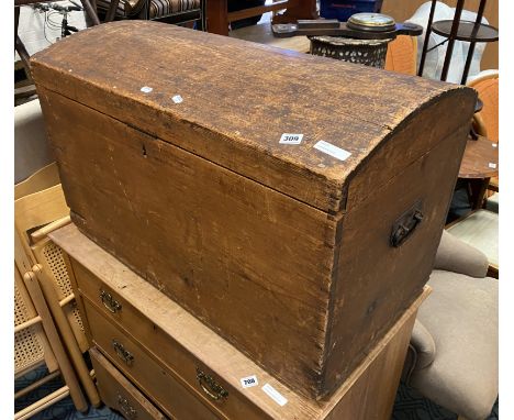 ANTIQUE PINE TRUNK