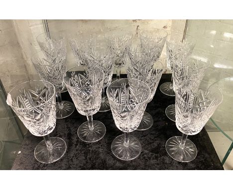 Large Lot Assorted Glassware, Including Waterford Water Glasses