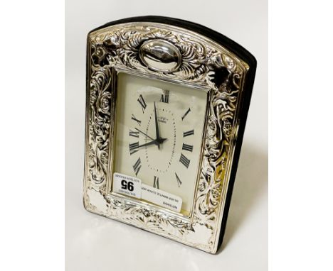 SILVER MANTLE CLOCK (925) 20CMS X 15CMS 