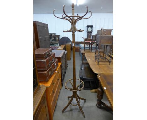A beech bentwood coat stand