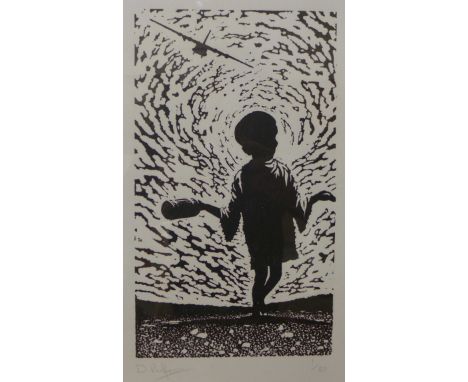 David Redfern (British b.1947), Ethiopia, signed limited edition linocut print, 1/50, 43 x 42cms, framed