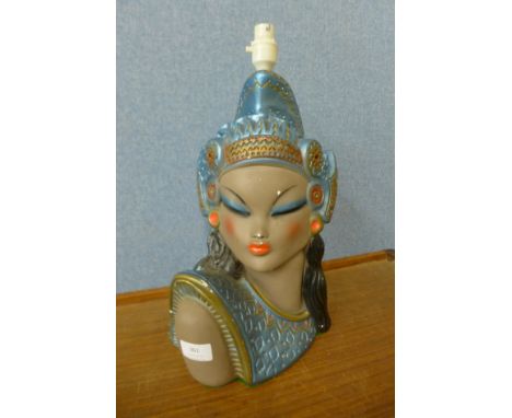 A figural table lamp base