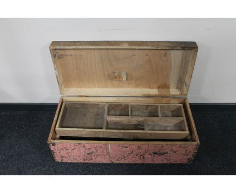 A large pine joiner's tool chest 