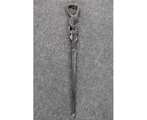 A carved African walking stick