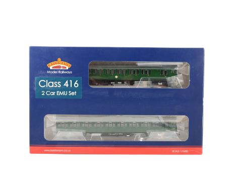 Bachmann OO gauge model railway diesel locomotive set 31-376 2EPB EMU 5770 late SR multiple unit green, 21 DCC, boxed