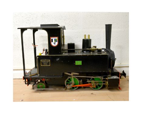 Live steam 7 1/4 inch gauge locomotive, Orenstein &amp; Koppel 0-4-2 tank engine, RhB no.1032, 83cm length.