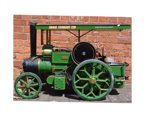 Maxitrak live steam 3inch scale Aveling &amp; Porter traction engine, length 119cm, height 74cm, width 47cm, with copper TIG 