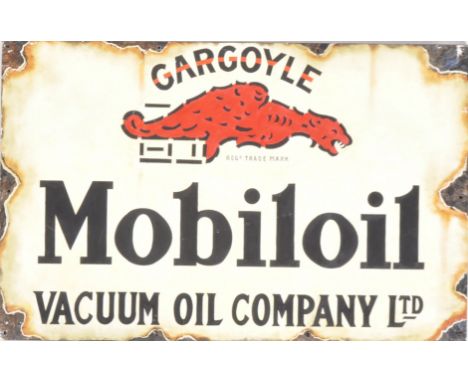 Mobiloil - Vacuum Oil Company Limited - A 20th Century oil on board painting artist's impression of a traditional vintage adv
