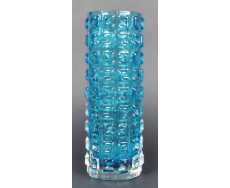 Geoffrey Baxter - Whitefriars - An original vintage retro 1960s British studio art glass vase from the textured range by Whit