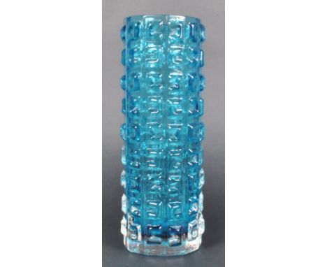 Geoffrey Baxter - Whitefriars - An original vintage retro 1960s British studio art glass vase from the textured range by Whit