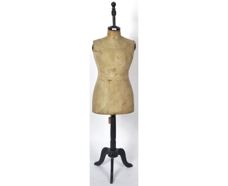 Stockman of Paris - A mid 19th Century Victorian Industrial shop / haberdashery tailors dummy / dressmakers mannequin of fema