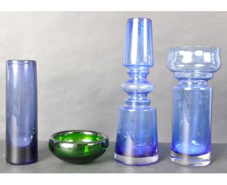 A collection of retro vintage 1960s Scandinavian studio art glass, to include: Holmegaard, Denmark Per Lutken circa. 1960, 18