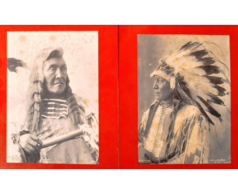 Frank Rinehart (b. 1861-1928) - A pair of 19th Century American vintage toned platinum photographs / prints depicting Native 