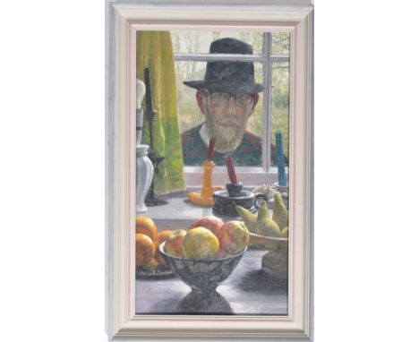 Robert Sawyers A.R.C.A. (British, b. 1923-2002) - Fruit and Nut - An oil on board painting initialed the front left with pape