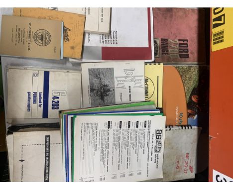 A COLLECTION OF VINTAGE MANUALS, TRACTORS ETC, FORD 2700 RANGE ETC 