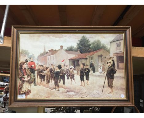 A VINTAGE STYLE PRINT TITLED 'MILITARY MANOEUVRES' BY RICHARD MOYNAN 
