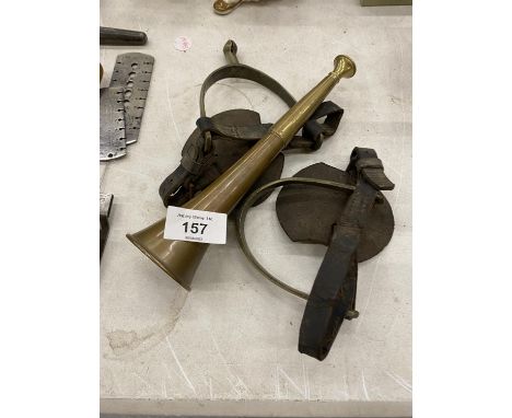 A HUNTING HORN AND SPURS 