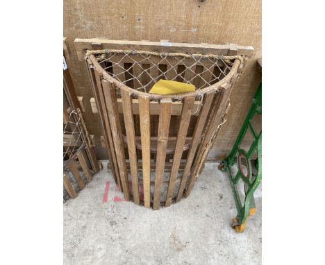 A VINTAGE STYLE WOODEN LOBSTER POT 