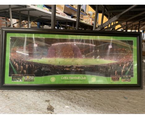 A FRAMED CELTIC VS AC MILAN CHAMPIONS LEAGUE 2007 PRINT 