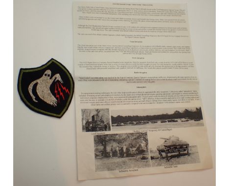 WWII USA 23rd HQ Special Troops Ghost Army fabric patch