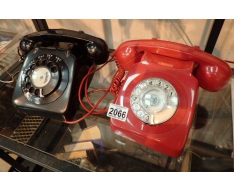 Two vintage BT rotary telephones 