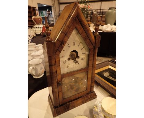 Jerome and Co American alarm clock with key and pendulum