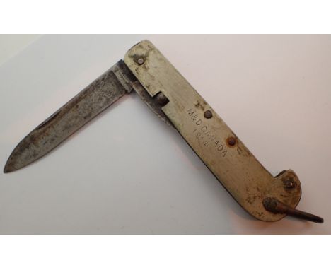Canadian WWI military knife stamped M &amp; D Canada 1914