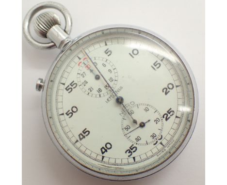Lemania Nero military issue stopwatch stamped X / T / S / 188 CONDITION REPORT: This item was working at the time of lotting 