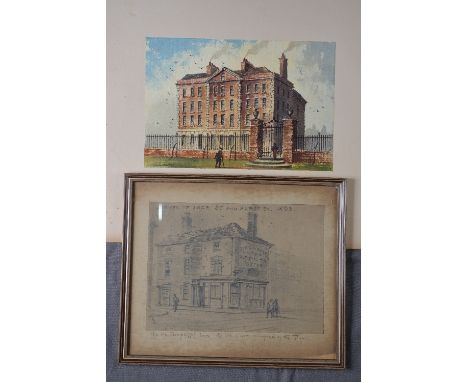 ATTRIBUTED TO PAUL BRADDON (BRITISH 1864-1938), 'Corner of Inge St and Hurst St 1893, The Compass Inn, the site is now occupi